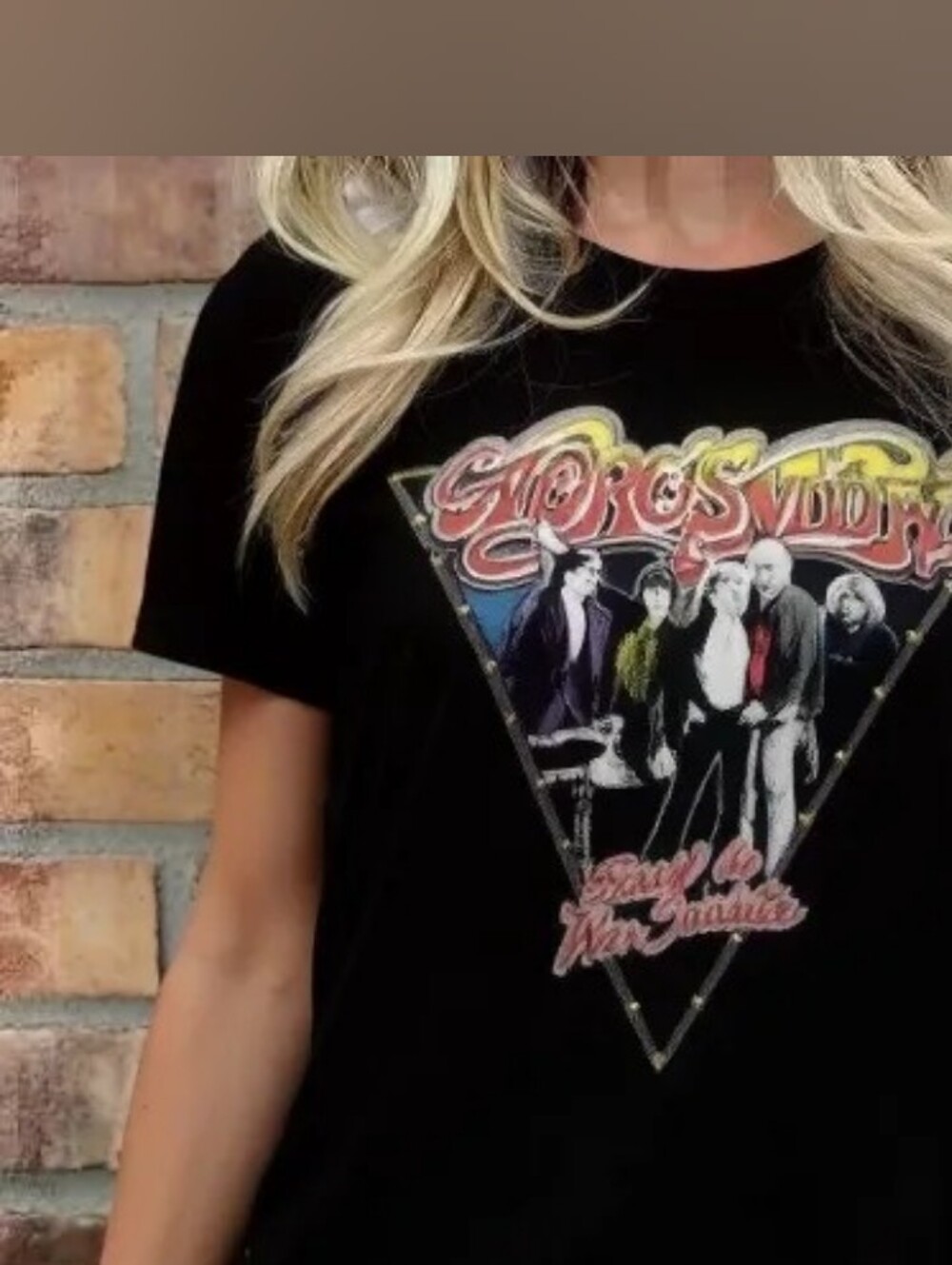 Aerosmith Vintage Graphic Band Tee Rock Music Y2K "Back In The  Saddle" Studded